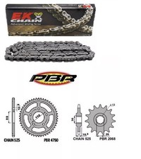 KIT TRASMISSIONE EK 525SRO CATENA PIGNONE PBR HONDA AFRICA TWIN 1100 2020 2024