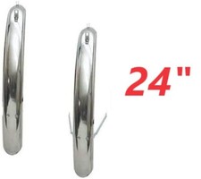 Coppia PARAFANGHI 24" in Acciaio Inox per Bicicletta Bici Graziella 24 POLLICI