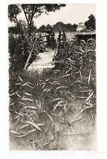 LIVIO CESCHIN "  CONTINUANDO A PIEDI" Acquaforte Puntasecca FIGURATIVO- GRAFICA