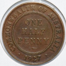 Australia 1927 1/2 penny
