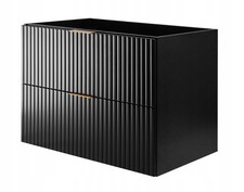 Armadio Armadietto Bagno Lavandino Lavabo Mobile Sottolavabo 80 cm FLOW Nero