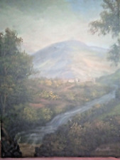 Dipinto Paesaggio campagna Dipinto A Mano Su Tela classico Italiano 30x40 cm