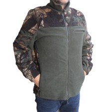 Giacca pile caccia bosco verde