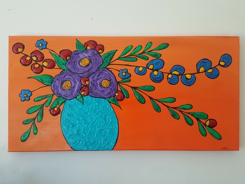 Quadro moderno dipinto mano - moderno,