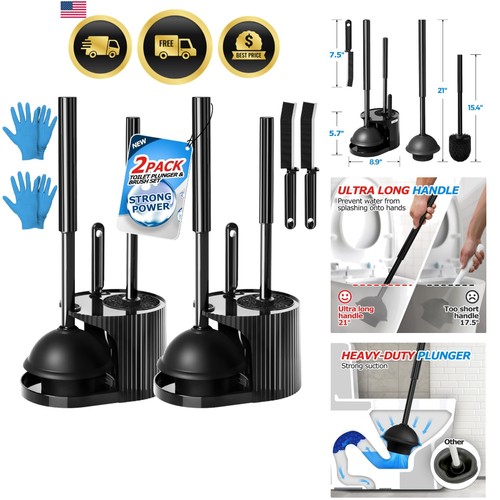 Spazzola tuffatore set 2 - wc,