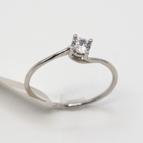 Anello oro bianco kt con - anello,