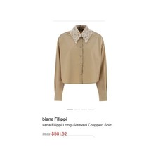 Camicia blusa ritagliata nuova