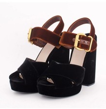 SANDALI PRADA PLATFORM NERI