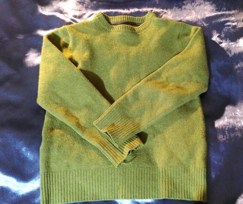 Maglione lana verde bambino