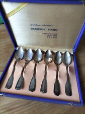 SET L. JANESICH 6 CUCCHIAINI Dolce ANTICHI ARGENTO 800 Riccichini Fermo MARCHE 