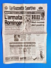 GAZZETTA DELLO SPORT 28 MAGGIO 1995 DAMON HILL-ROMINGER-KOMAZEC-ASPRILLA-BAGIO
