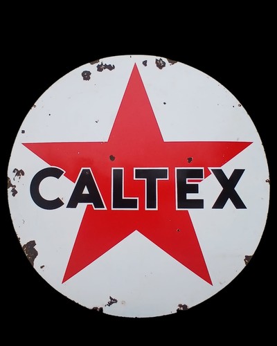 Insegna smaltata caltex - insegna,