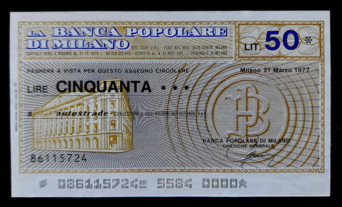 Miniassegno banca popolare - popolare, di