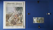 Libia Fezzan Graziani oasi Brak 1930 La Domenica del Corriere quadro vetro