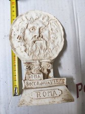 BOCCA DELLA VERITA' IN RESINA  Cm 18 MASCHERONE - DECORO FONTANA PRESEPE