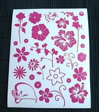 Kit 26 stickers flowers and