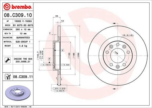 Coppia dischi freno brembo - coppia,
