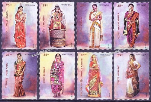 India 2023 mnh costumi da - india,