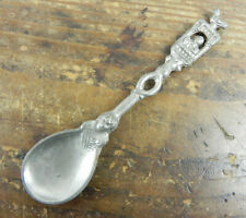 Antico Cucchiaino da collezione in peltro VINTAGE D'epoca SOUVENIR? con Dettagli