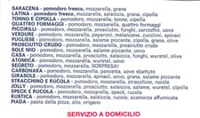 Calendarietto - servizio a domicilio - anno 1996