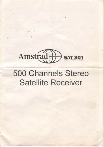 Amstrad sat 301 manuale di - 301,