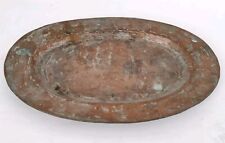 Piatto Vassoio Ovale Ornamento Rame vintage L40 Artigianato Fatto a Mano 1kg-XXX
