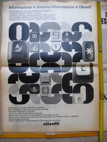 Pubblicità 1969 olivetti - pubblicità,