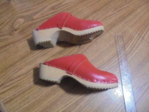 Arancione sabot pelle - arancione,,