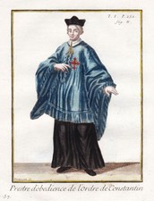 Costume Del Priore Ordine Costantiniano Incisione 1790