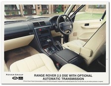 Range Rover 2.5 DSE auto Transmission. Press Release Photo