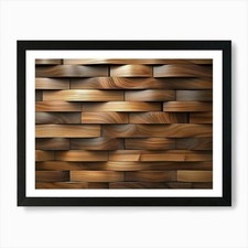 Wooden Wall 3 Art Print Framed