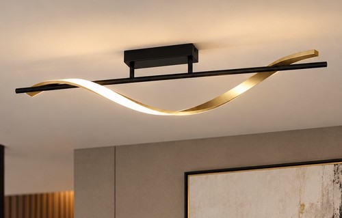 Plafoniera led integrata onde - led,