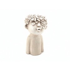 Vaso in vetro resina BAMBINO DELLE FORESTE corona di fiori da 43 cm 1DTA