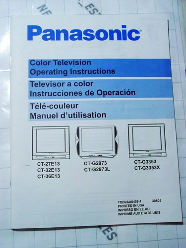 Manuale epoca panasonic tv - manuale,