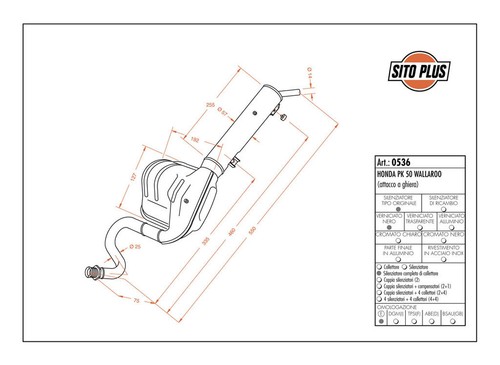 Marmitta sito plus honda pk - marmitta,