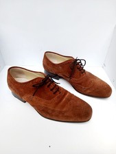 Scarpe In Pelle Uomo Oxford Vintage Suede Shoes Stringate Leather 43 Size