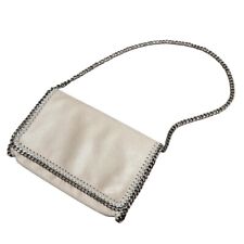 Nuova borsa a tracolla Stella Mccartney Mini Falabella grigia e catena argento