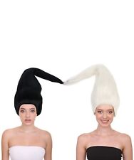 Costume donna cosplay doppio troll raso ciniglia 2 parrucche colorate o vestito viola