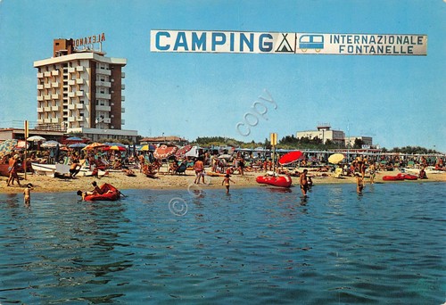 Cartolina riccione camping - cartolina,