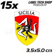 15 adesivi Sicilia - stemma