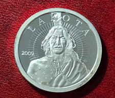 LAKOTA SILVER ROUND - 2009 CAVALLO PAZZO - 1 ONCIA .999 ARGENTO FINO #2
