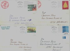 Lotto di 8 buste viaggiate 0,65 c. isolati tariffa estero 2007/11.