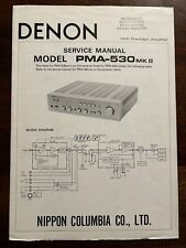Amplificatore integrato Denon modello PMA-530 MkII manuale di servizio originale