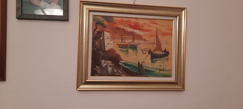 Quadro moderno dipinto mano - quadro,