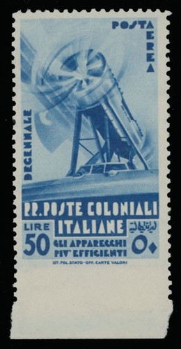 1934 colonie italiane 50l blu - 1934,