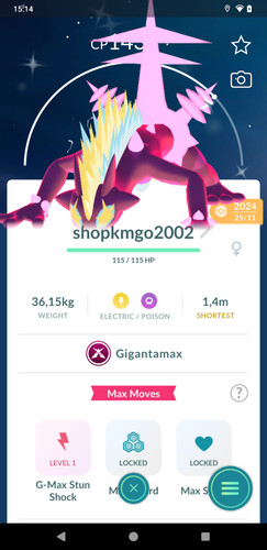 Shiny gigantamax toxtricity - gigantamax,