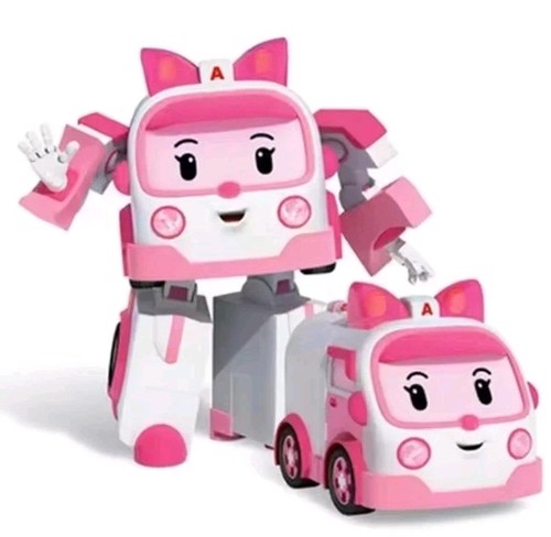 Robocar poli deluxe amber - poli, pink