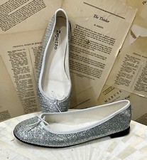Ballerine Anthropologie Repetto Cendrillon argento glitter 41/10-10,5 NUOVE