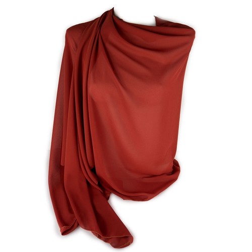 Stola elegante rosso mattone