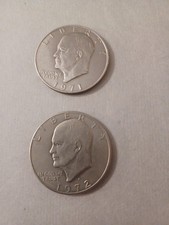 USA  1 DOLLARO  2 Monete 1971 ,1972 EISENHOWER  